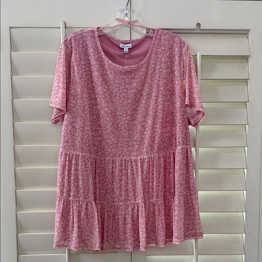 Love, Fire Pink Floral Blouse